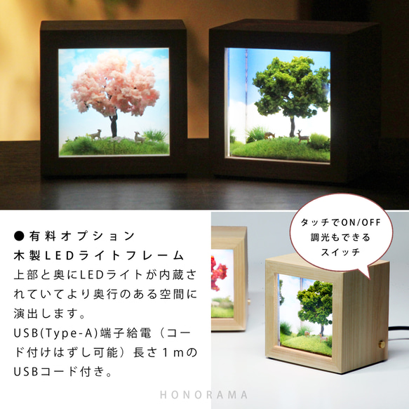 お部屋でお花見✿ ジオラマフレームセット　四季の丘～春・満開の桜 6枚目の画像