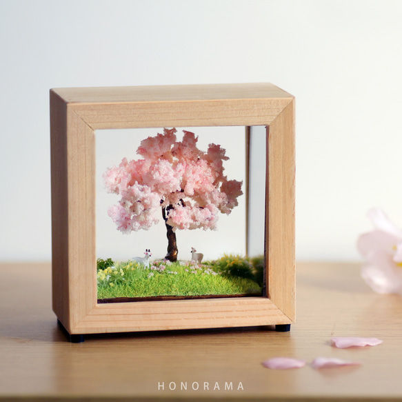 【原画・送料無料】春　迎春　お部屋でお花見気分　「桜」原画縦約40㎝×横約40㎝ 原画・送料無料】春 迎春 お部屋でお花見気分 「桜」原画縦約40