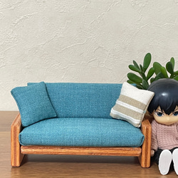 ミニチュアソファベッド ☆大きめサイズ パッチワーク柄