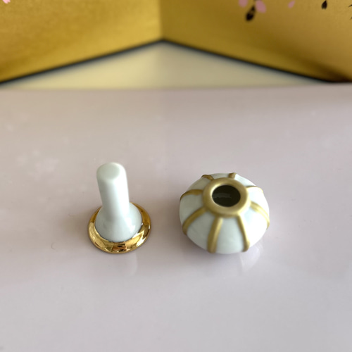 値下げ価格！雛人形 ♡ 陶芸家おひな様 陶器 ゴールド 雛人形