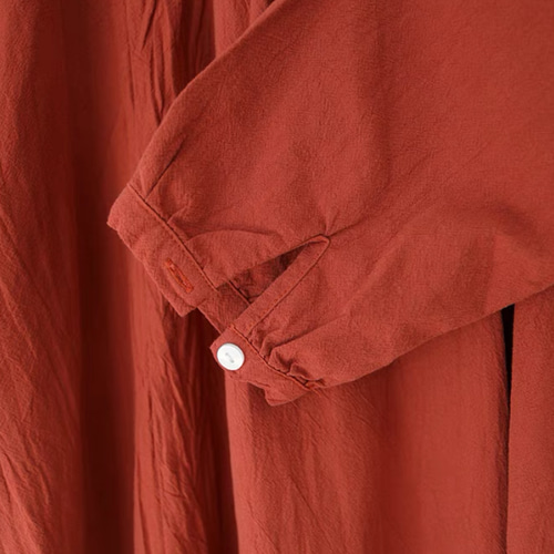 長袖 春秋 ワンピース レディース 日常 刺繍 ポンペイアンレッド