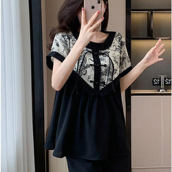 大きいサイズ　レディース　春夏　セットアップ　トップス　パンツ　半袖 大きいサイズ レディース 春夏 セットアップ トップス パンツ 半袖