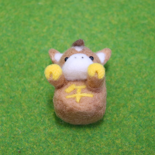 お*ん様 羊毛フェルト　十二支　縁起物 羊毛フェルト 干支ダルマ（申） 縁起物 羊毛フェルト toiro 通販