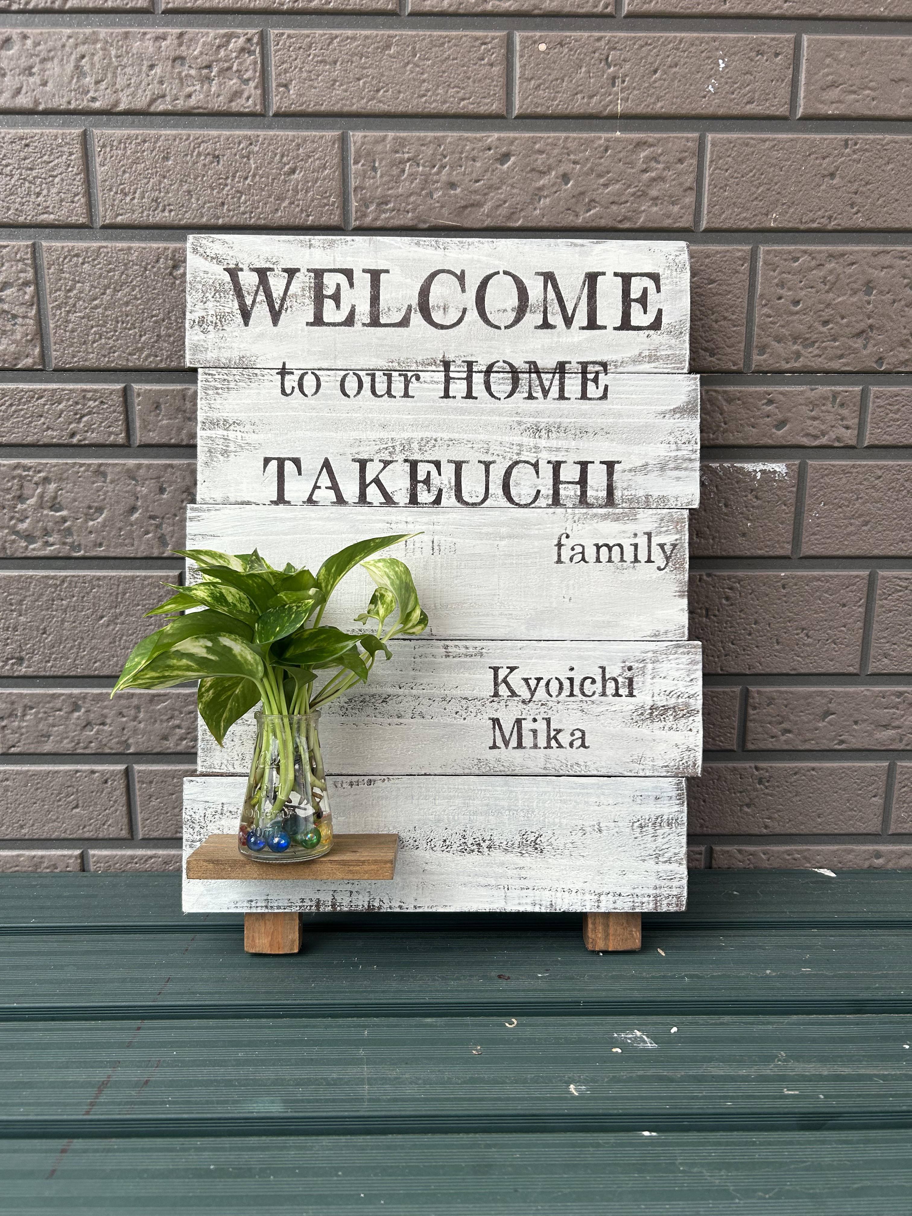 一つ一つ手作りのWelcomeボード☆。.:＊・゜