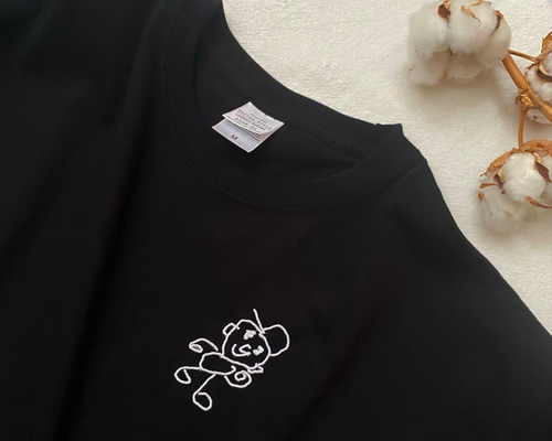 子どもの絵刺繍【Tシャツ】似顔絵刺繍 刺繍Tシャツ 誕生日 雛祭り