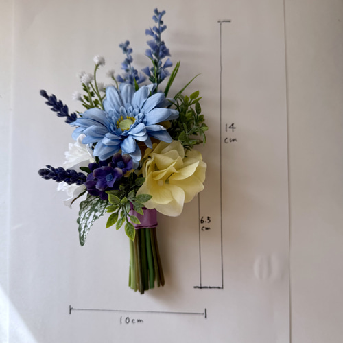 ガーベラとラベンダーのお供え花 花束 アーティフィシャル