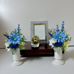 ガーベラとラベンダーのお供え花 花束 アーティフィシャル