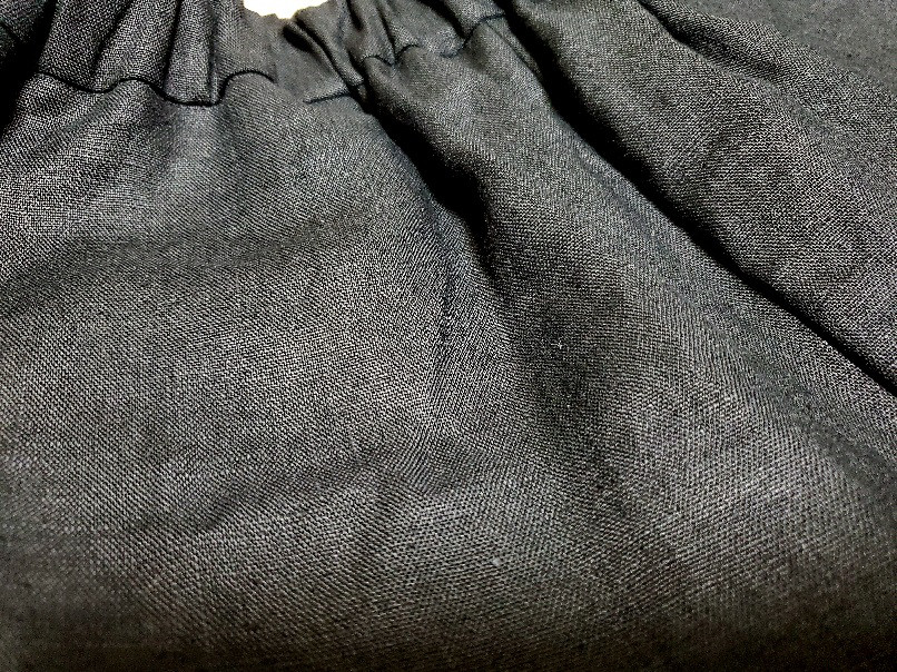 【新作】お家で洗える！丈が選べる一年中着回せる♡スッキリ見えてゆったり心地よい大人のリネンパンツ漆黒