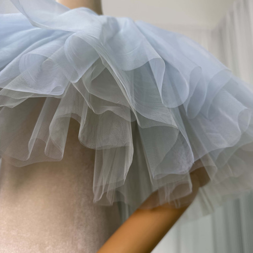 送料無料！オフショルダー 取り外しオフショルダー ブルーグレー  