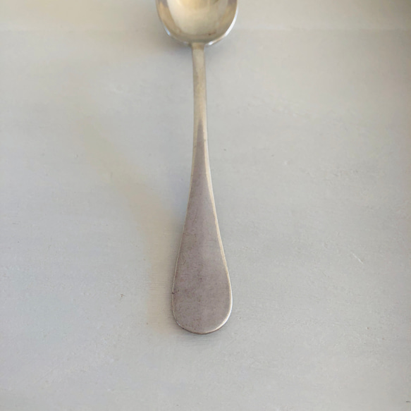 DYI・ディスプレイ素材/フランス製シルバープレートのティースプーン・デザートスプーン・カトラリー(ブロカント) 8枚目の画像
