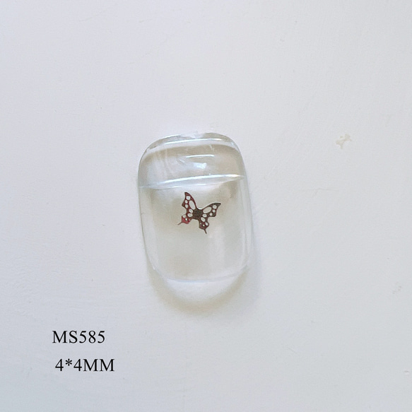 (1000個)ネイルパーツ　　蝶　ハート　MS583〜MS588 4枚目の画像