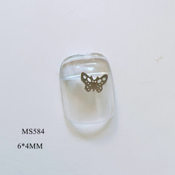 (1000個)ネイルパーツ　　蝶　ハート　MS583〜MS588 3枚目の画像