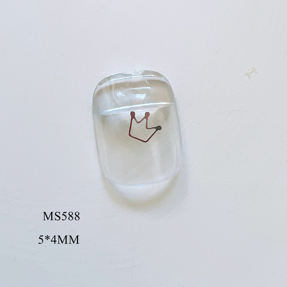 (1000個)ネイルパーツ　　蝶　ハート　MS583〜MS588 7枚目の画像