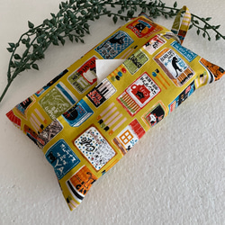 エコティッシュカバー☆マスクストッカー♪猫さん・レトロなマッチ箱♪2カラー 2枚目の画像