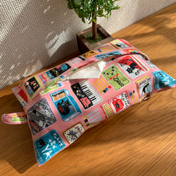 エコティッシュカバー☆マスクストッカー♪猫さん・レトロなマッチ箱♪2カラー 3枚目の画像