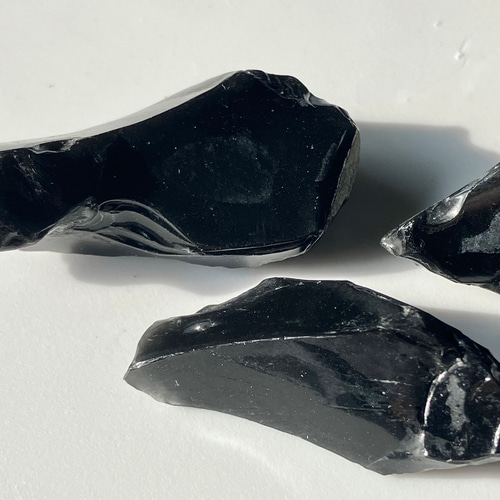 北から南 国産obsidian 日本黒曜石6種類 計12個セット 天然石