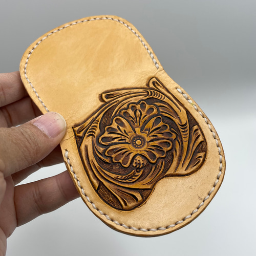 レザーケース　レザーカービングケース　ケース　小銭入れ レザーカービング コインケース 小銭入れ・コインケース T's leather