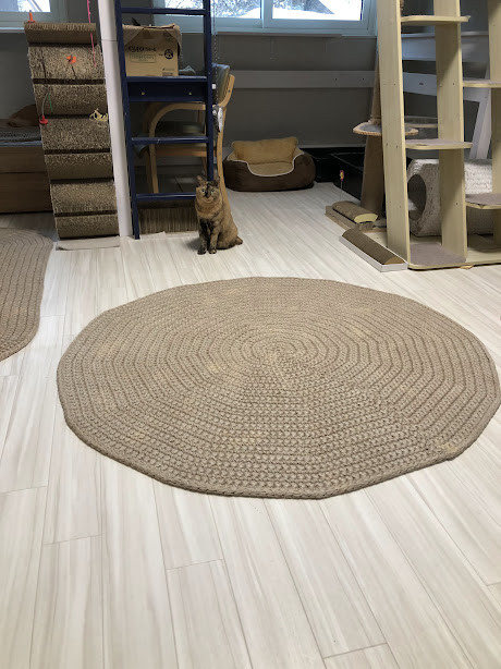 麻大型マット｜麻｜リビングマット｜ラグ｜ヨガ｜瞑想｜静電気防止｜天然素材｜