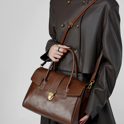 復古本革大容量トートバッグ 牛革出張する通勤用Tote bag 1枚目の画像