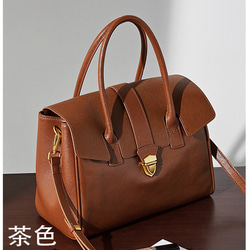 復古本革大容量トートバッグ 牛革出張する通勤用Tote bag 17枚目の画像