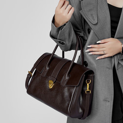 復古本革大容量トートバッグ 牛革出張する通勤用Tote bag 6枚目の画像