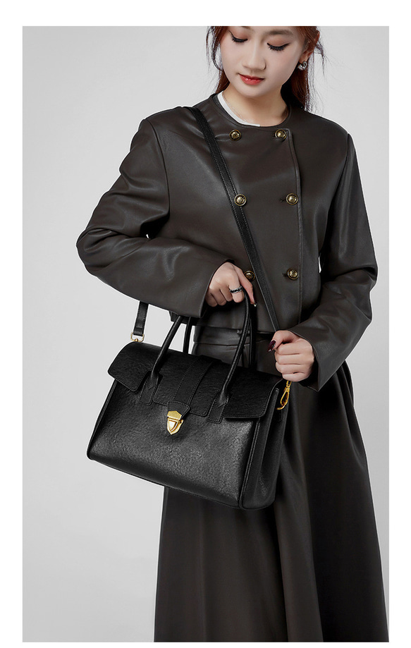 復古本革大容量トートバッグ 牛革出張する通勤用Tote bag 12枚目の画像