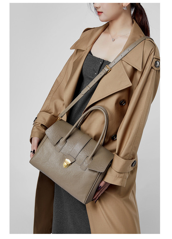 復古本革大容量トートバッグ 牛革出張する通勤用Tote bag 10枚目の画像