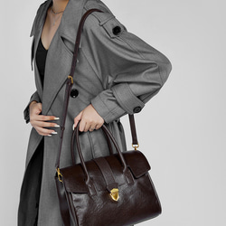 復古本革大容量トートバッグ 牛革出張する通勤用Tote bag 5枚目の画像