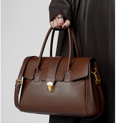 復古本革大容量トートバッグ 牛革出張する通勤用Tote bag 8枚目の画像