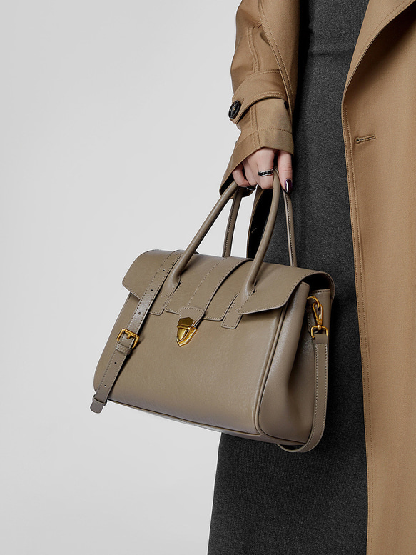 復古本革大容量トートバッグ 牛革出張する通勤用Tote bag 2枚目の画像