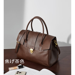 復古本革大容量トートバッグ 牛革出張する通勤用Tote bag 18枚目の画像
