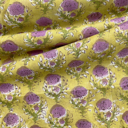 インド ブロックプリント生地 ミニカットクロス10枚セットvol.018暖色系 ファブリック はぎれ IF0144 8枚目の画像