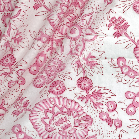 インド ブロックプリント生地 ミニカットクロス10枚セットvol.018暖色系 ファブリック はぎれ IF0144 11枚目の画像