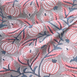 インド ブロックプリント生地 ミニカットクロス10枚セットvol.018暖色系 ファブリック はぎれ IF0144 9枚目の画像