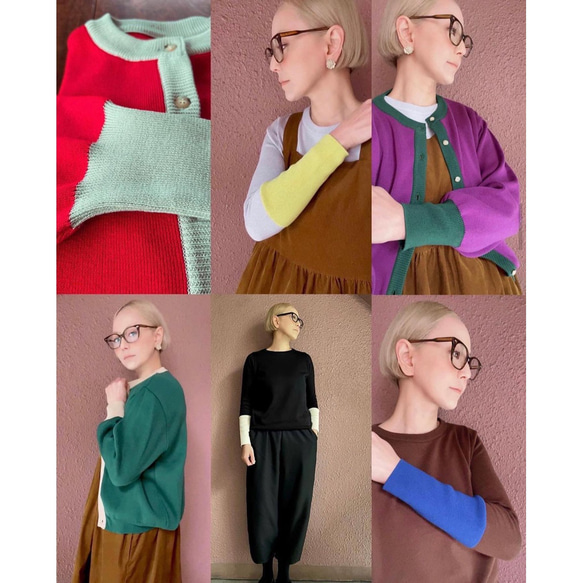 RATA❤️秋冬春三季❤️獨具特色的「百搭開襟衫」❤️RATA原創日本製造❤️亮藍色x象牙色 第18張的照片