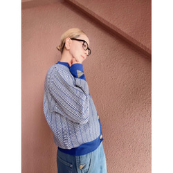 RATA❤️秋冬春三季❤️獨具特色的「百搭開襟衫」❤️RATA原創日本製造❤️亮藍色x象牙色 第9張的照片