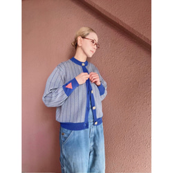 RATA❤️秋冬春三季❤️獨具特色的「百搭開襟衫」❤️RATA原創日本製造❤️亮藍色x象牙色 第10張的照片