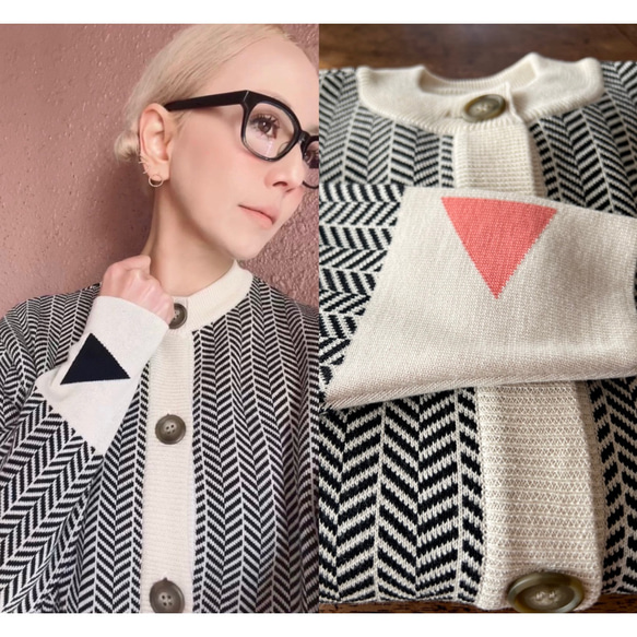 RATA❤️秋冬春三季❤️獨具特色的「百搭開襟衫」❤️RATA原創日本製造❤️亮藍色x象牙色 第13張的照片