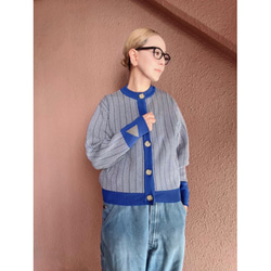 RATA❤️秋冬春三季❤️獨具特色的「百搭開襟衫」❤️RATA原創日本製造❤️亮藍色x象牙色 第5張的照片