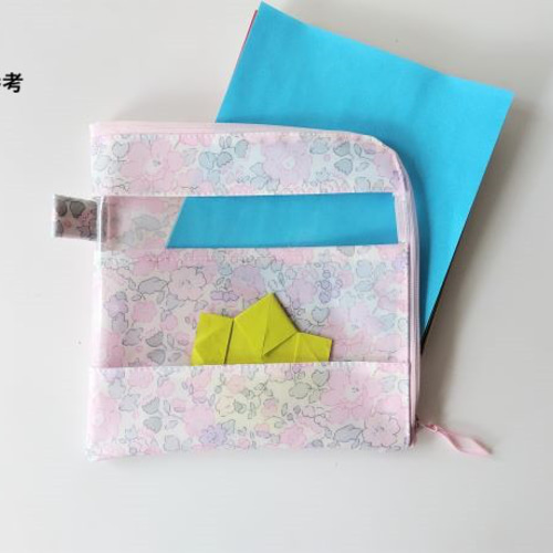 折り紙ポーチ L字ファスナークリアポーチ ジェニーズボウズ リバティ
