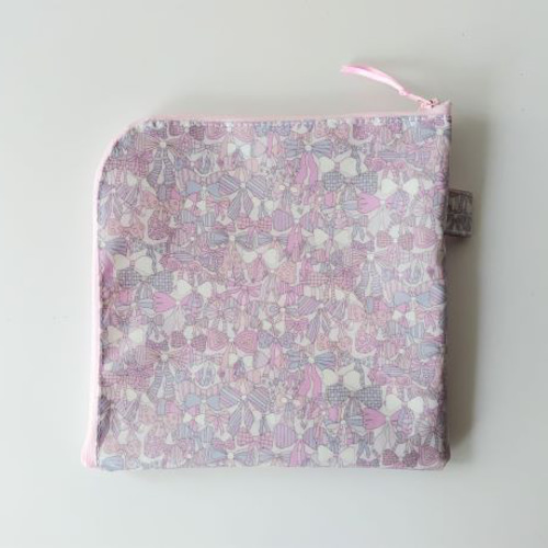 折り紙ポーチ L字ファスナークリアポーチ ジェニーズボウズ リバティ