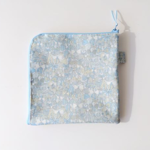 折り紙ポーチ L字ファスナークリアポーチ ジェニーズボウズ リバティ