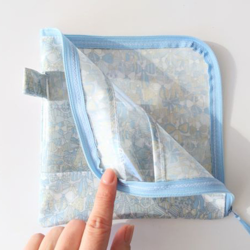 折り紙ポーチ L字ファスナークリアポーチ ジェニーズボウズ リバティ