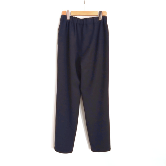 【Creema限定カラー】再販！× 12  裏起毛あったか素材のなんでもないパンツ  やわらかな落ち感  ネイビー 8枚目の画像