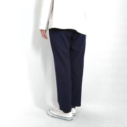 【Creema限定カラー】再販！× 12  裏起毛あったか素材のなんでもないパンツ  やわらかな落ち感  ネイビー 6枚目の画像