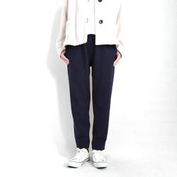 【Creema限定カラー】再販！× 12  裏起毛あったか素材のなんでもないパンツ  やわらかな落ち感  ネイビー 7枚目の画像