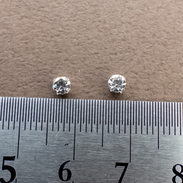 ＊4g 120個前後＊ ガラス ラインストーン 台座付 ビジュー 3x2.5mm クリア 縫い付け用 et183 3枚目の画像