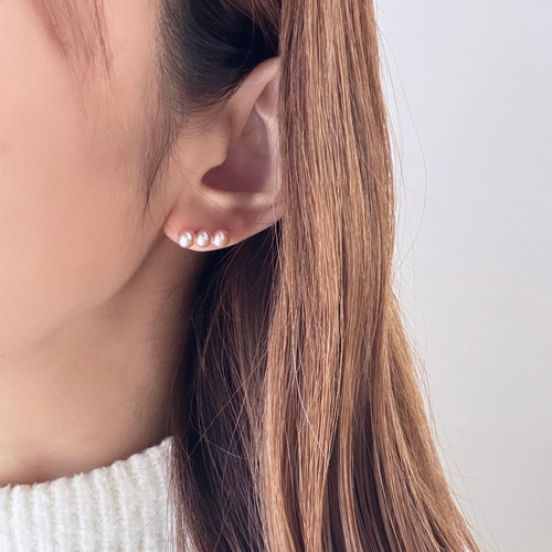 S ジュエッテ サークルピアス 淡水パール S ジュエッテ サークル