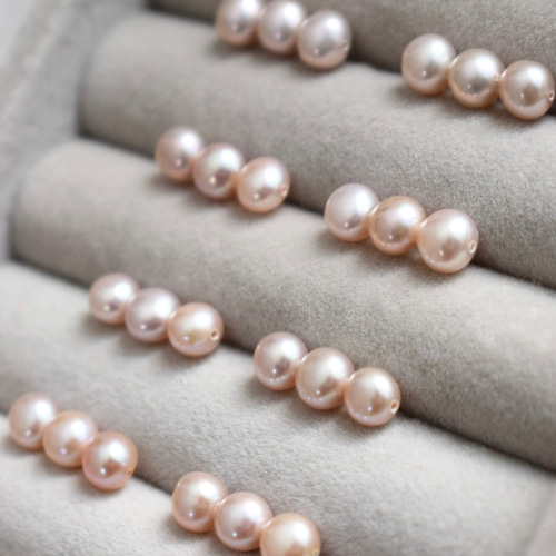 ピンク 淡水パール ピアス / 14kgf サージカルステンレス パール 上品