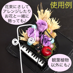 音楽ガーデンピック白【小】4本セット　ト音記号　ヘ音記号　音符　　ワイヤークラフト 5枚目の画像